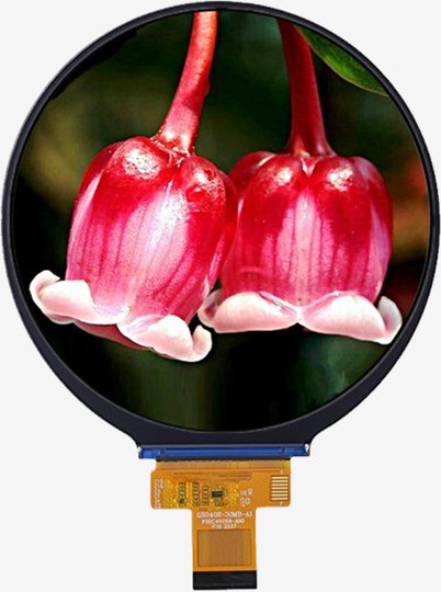 3,4 tommu lítill hringlaga IPS LCD skjár 87,6*87,6 mm 350nit birta